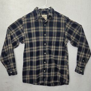 Red Head Brand Shirt Mens Sz Small Long Sleeve Button Up Navy Brown Plaid Casual